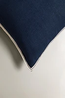 HOUSSE DE COUSSIN LIN BORD