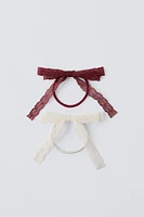 TWO-PACK OF BOW HAIR TIES