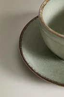 TASSE À THÉ PORCELAINE BORD EFFET ANTIQUE