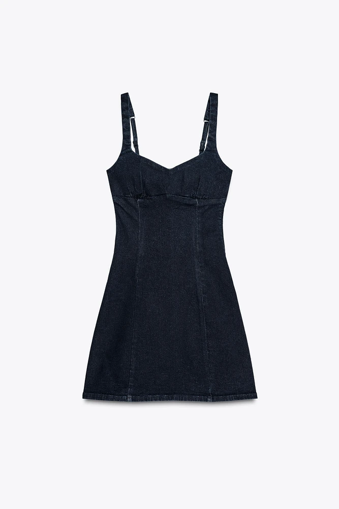 Z1975 STRAPPY DENIM MINI DRESS