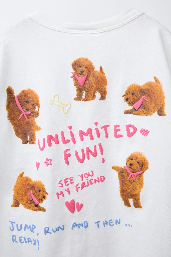 PUPPY PRINT T-SHIRT