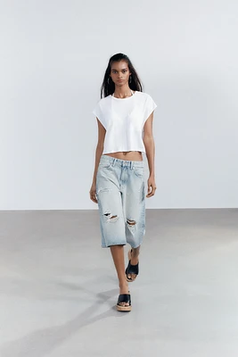 T-SHIRT AVEC LIN ET POCHE