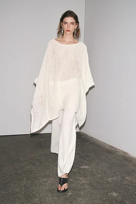 PANTALON LARGE EN MAILLE