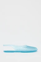 RUBBERIZED EFFECT SLINGBACK SHOES