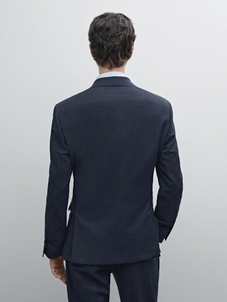 Veste de costume en laine mélangée