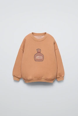 GARMENT DYED PRINTED SWEATSHIRT