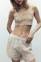 SHORT DENTELLE BRODÉ