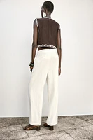 EMBROIDERED OPEN VEST