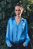 SATIN EFFECT BASIC SHIRT