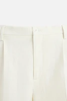 LIMITED EDITION HERRINGBONE LINEN-WOOL PANTS