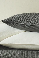 TEXTURED COTTON PILLOW SHAM FOR QUILT