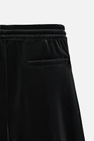 VELVET JOGGER WAIST PANTS