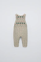 JACQUARD KNIT OVERALLS