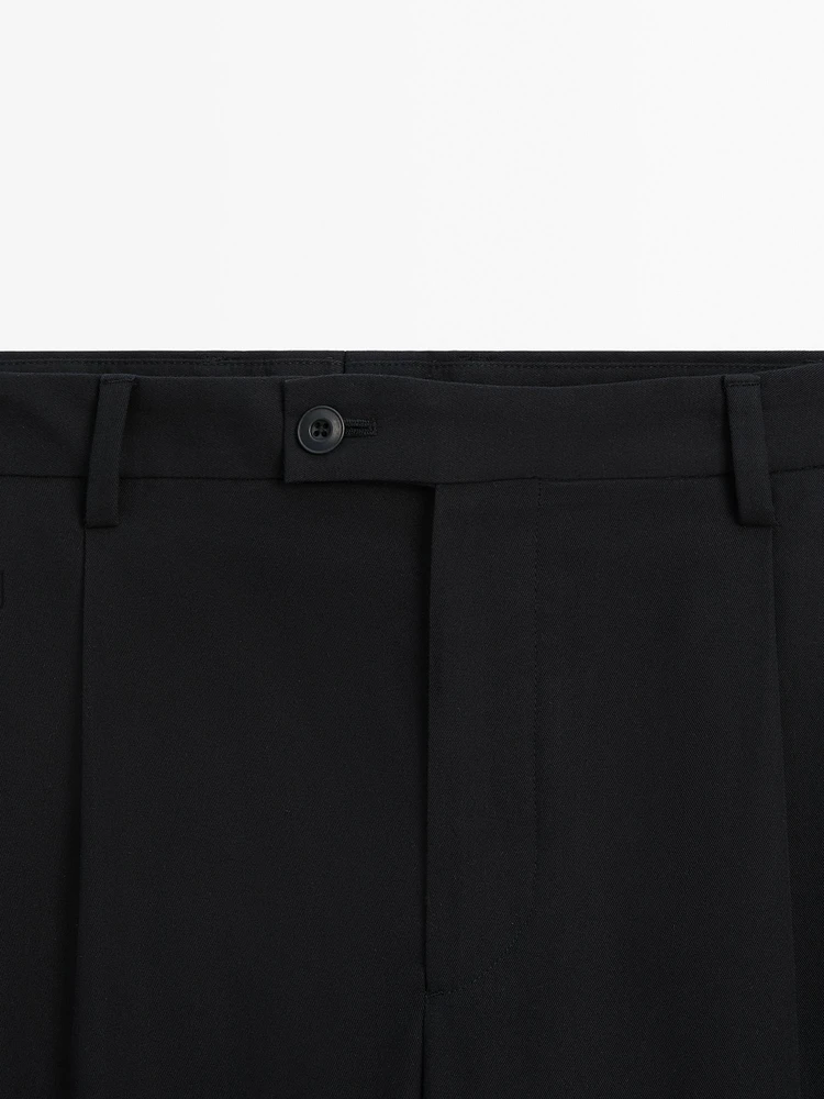 100% cotton relaxed fit trousers