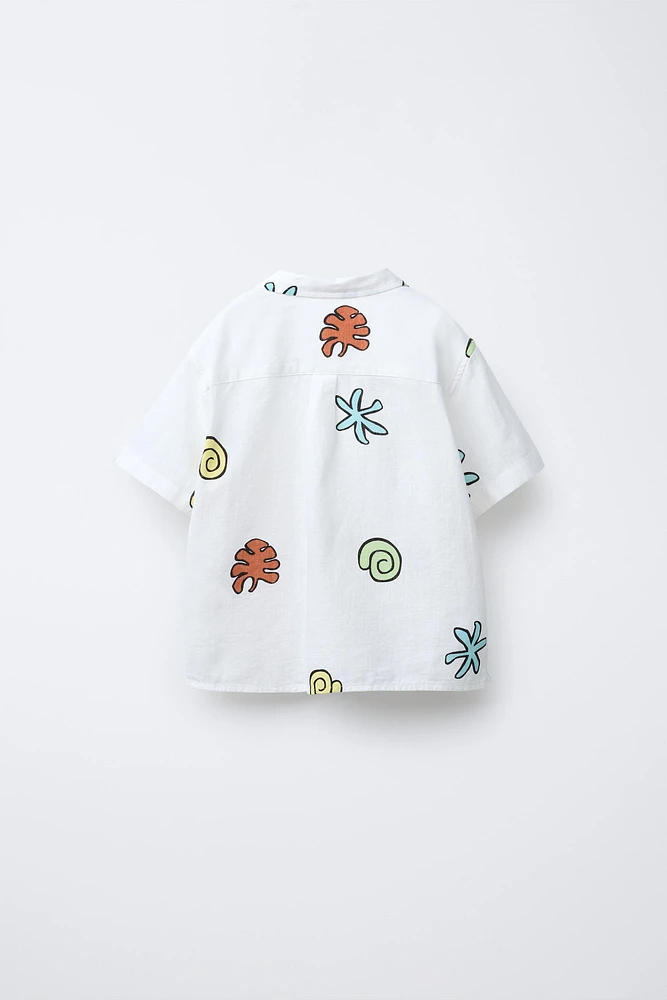 SEASHELL PRINT SHIRT