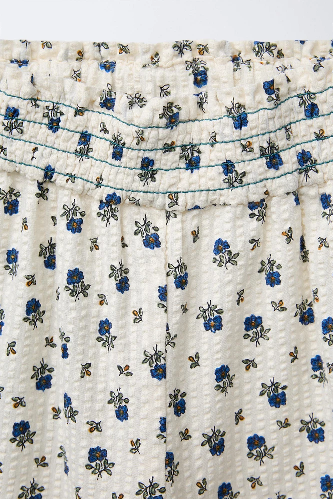 PANTALON IMPRIMÉ FLEURS