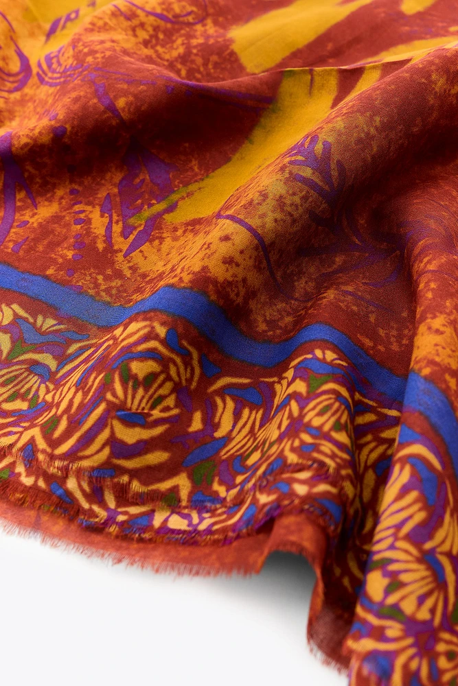 PRINTED COTTON SCARF