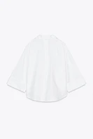 CHEMISE MANCHE LARGE AVEC LIN