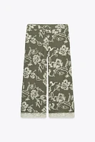 GUIPURE HEM EMBROIDERED PANTS