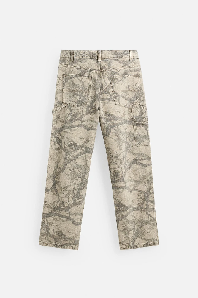 ABSTRACT PRINT CARPENTER PANTS