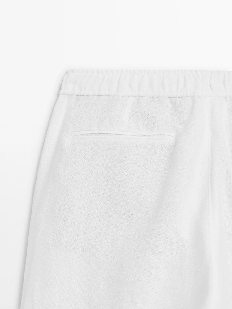 Pantalon jogging 100 % lin