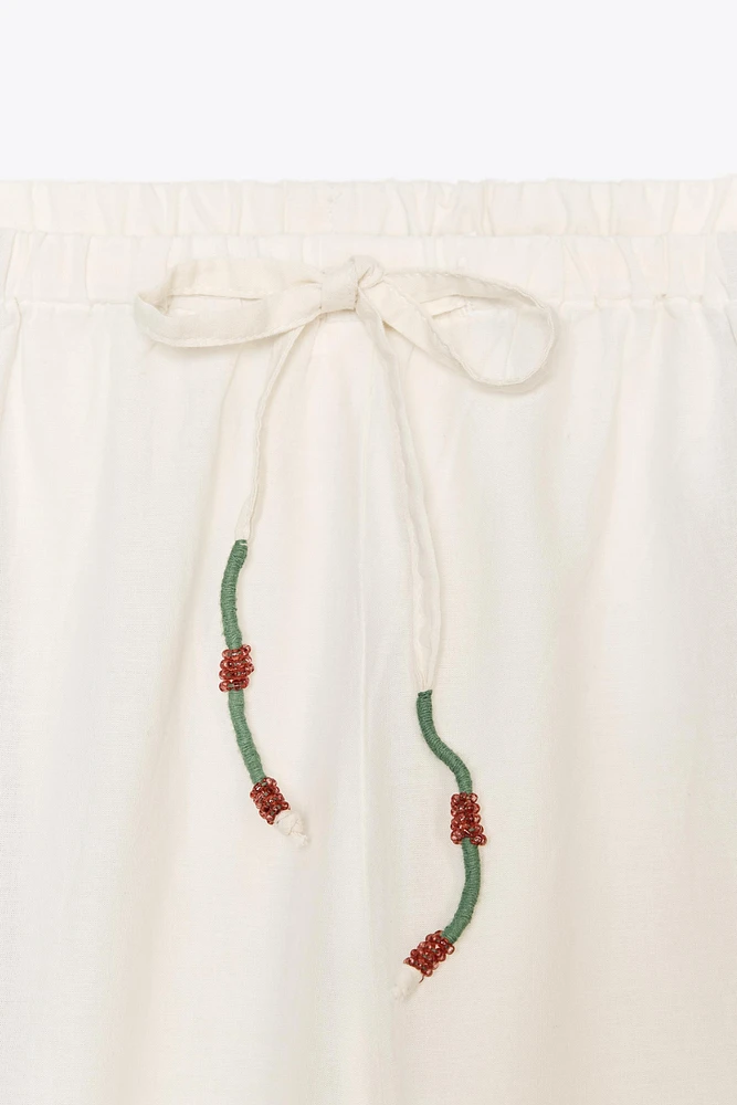 ZW COLLECTION EMBROIDERED PANTS