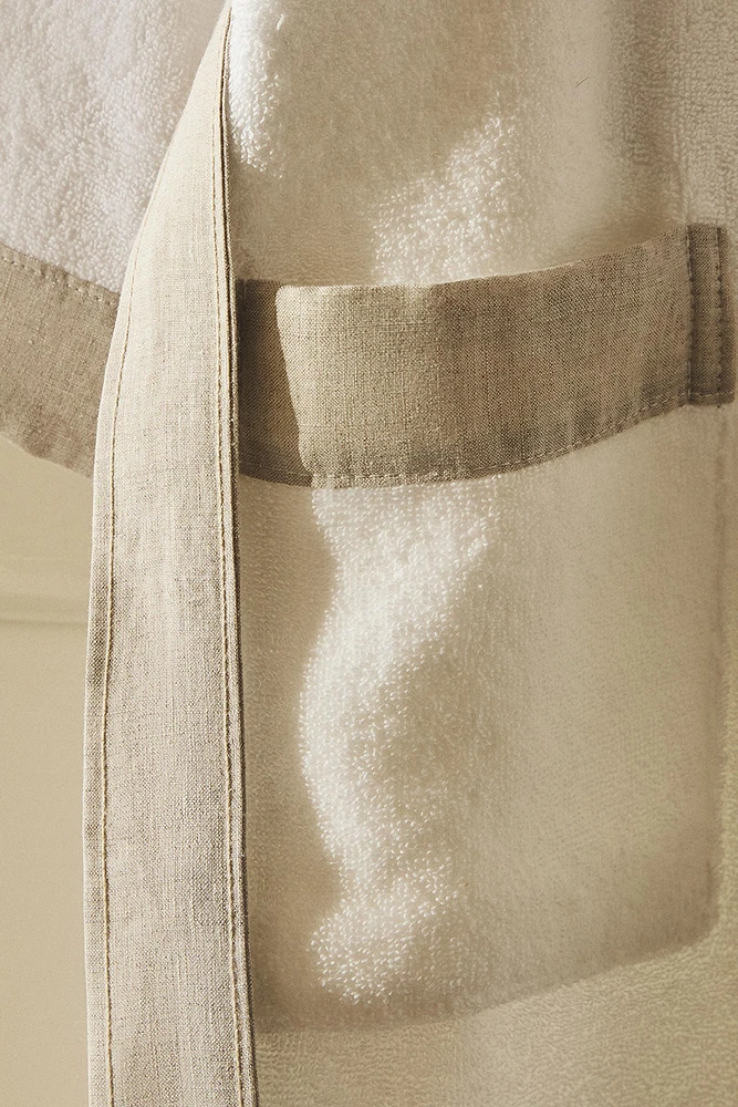 (420 GXM²) COTTON LINEN BATHROBE