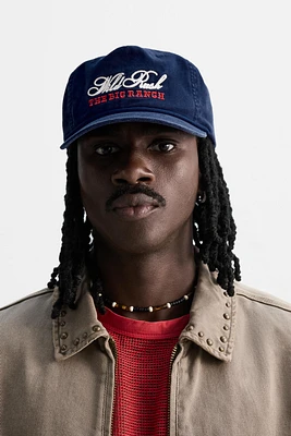 WASHED EMBROIDERED CAP