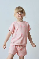 PRINTED JOGGING T-SHIRT AND BERMUDA SET