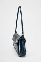 SAC PORTÉ ÉPAULE EFFET VERNI CONTRASTE