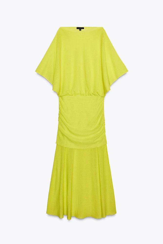 ROBE LONGUE EN MAILLE UNIE
