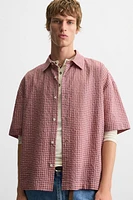 CHEMISE À CARREAUX EN SEERSUCKER