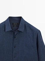 Chemise regular délavée en lin