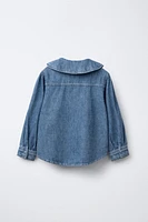 PETER PAN COLLAR DENIM SHIRT