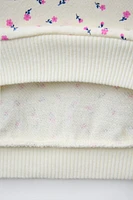 FLORAL PRINT SWEATSHIRT