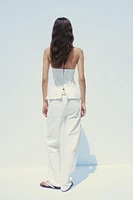 TRF DENIM BANDEAU TOP