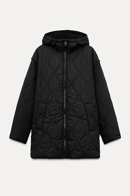 HOODED QUILTED JACKET