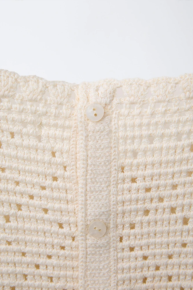 ROBE AU CROCHET EN COTON ET LIN