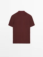 Pull polo en maille de coton