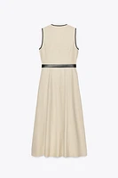 ROBE MIDI EN LIN AVEC CEINTURE