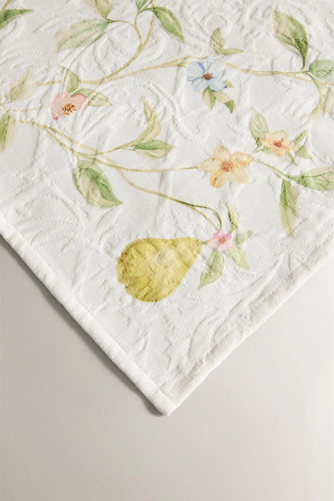 LOT SERVIETTES DE TABLE COTON JACQUARD POIRES (LOT DE 2)