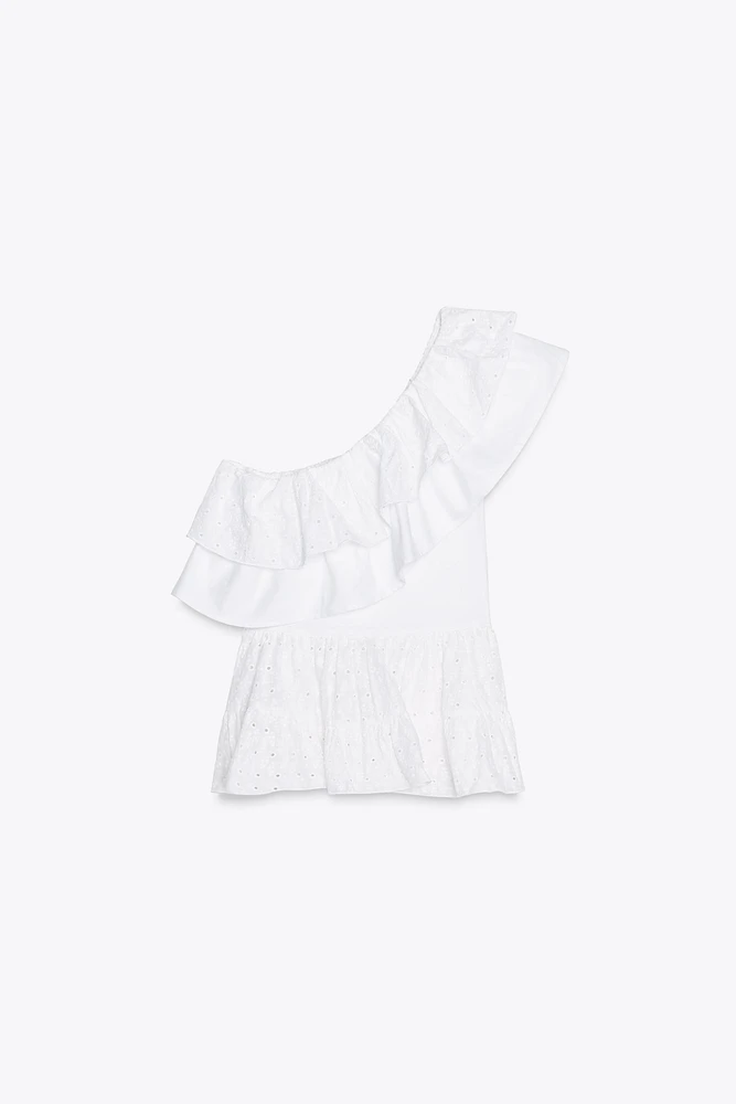 TOP ASYMÉTRIQUE BRODÉ