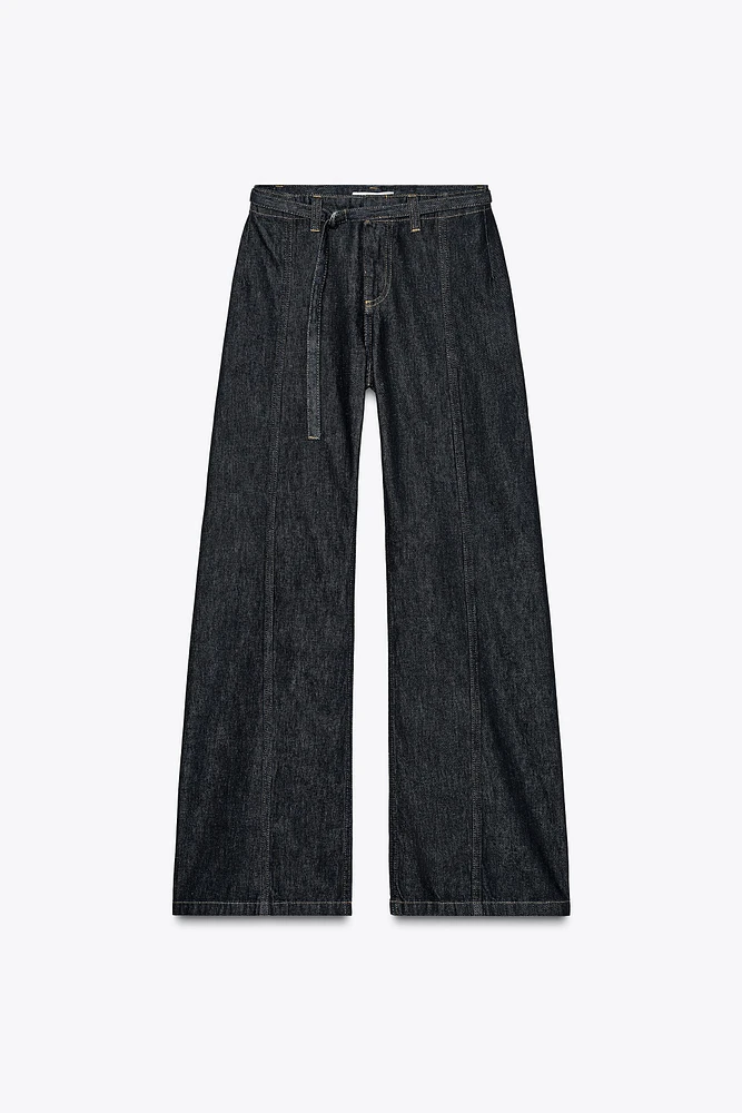 Z1975 HIGH RISE BELTED BOOTCUT JEANS