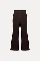 FLARE INTERLOCK PANTS WITH SEAMS