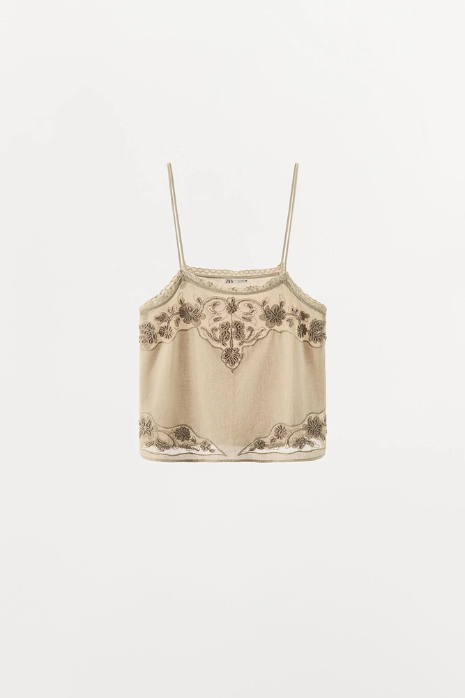 TOP STYLE LINGERIE BRODÉ FANTAISIE