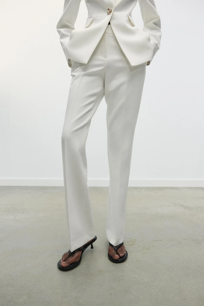 HIGH-WAISTED STRAIGHT LEG PANTS