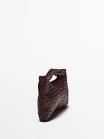 Mini-sac en cuir nappa tressé