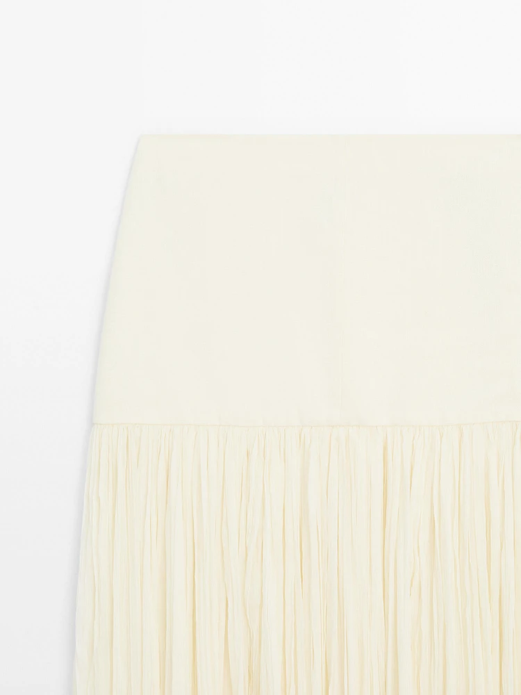 Jupe longue corset en soie mélangée - Studio