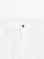 Faux jean slim texture légère