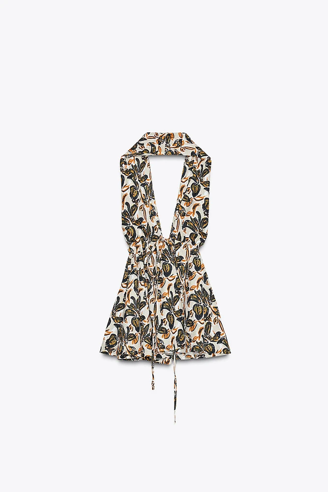 TOP HALTER IMPRIMÉ